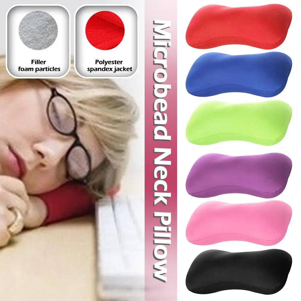 Microbead Bolster Tube Pillow For Neck Support And Travel Comfort