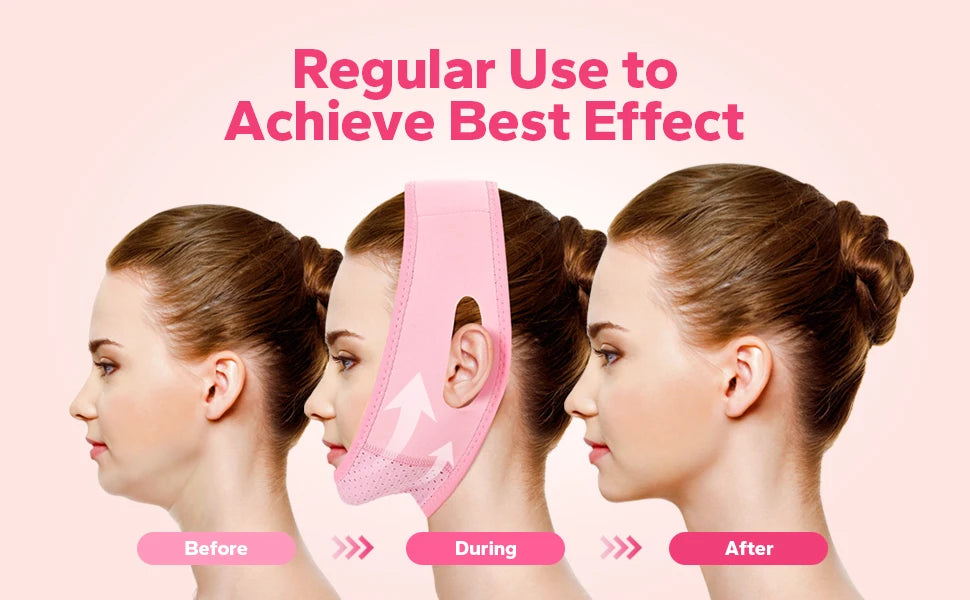 Reusable V Shaped Facial Strap For Skin Care And Face Support