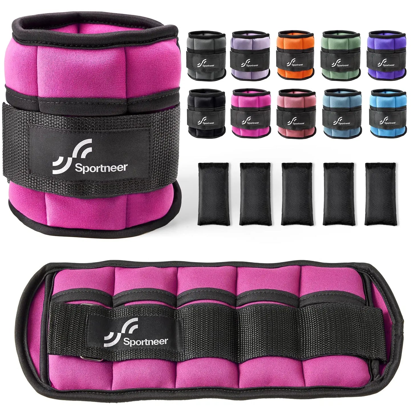 Sportneer Adjustable Ankle Weights For Gym Workouts