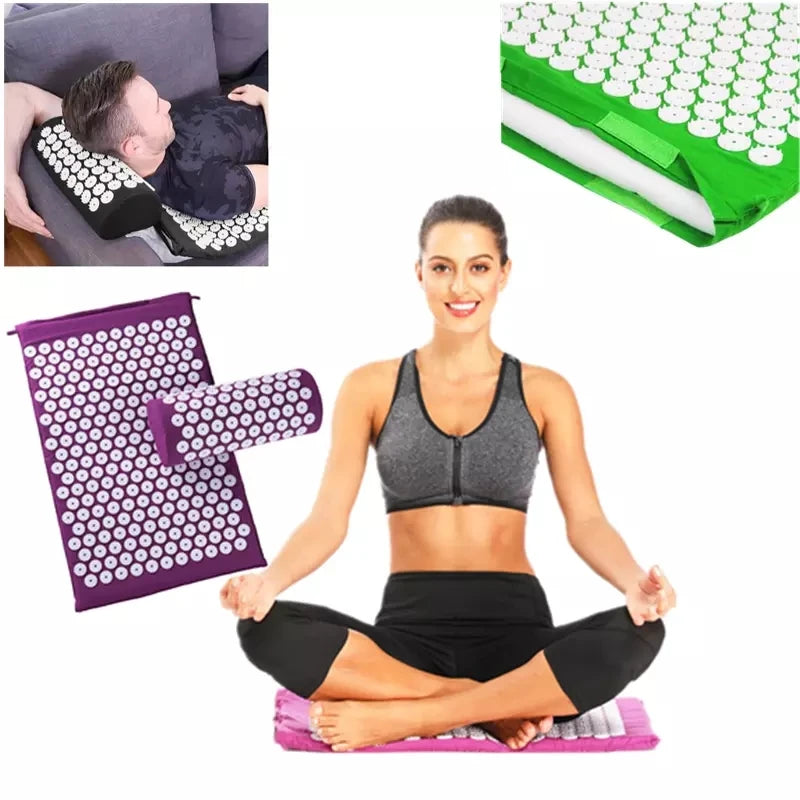 Acupressure Massager Yoga Mat Cushion for Back Pain Relief