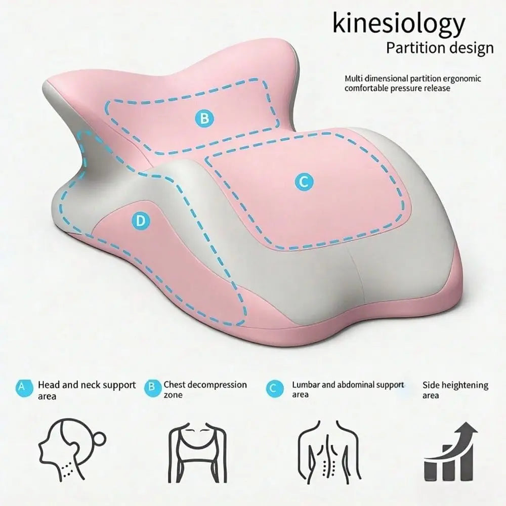 Aesthetic Ergonomic Memory Foam Wedge Pillow For Stomach Sleepers