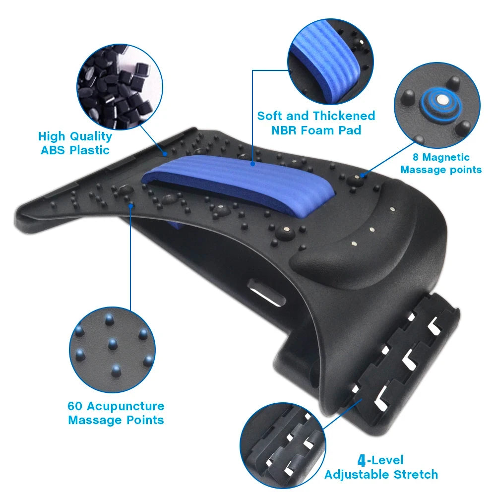 Magnetic Therapy Back Stretcher Massager For Lumbar Spine Support