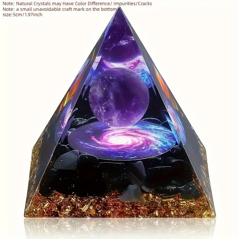 Amethyst Crystal Pyramid Home Decor