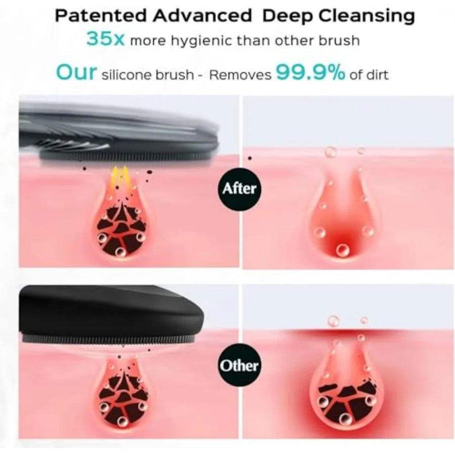 FBS01 Facial Cleansing Brush With Silicone Waterproof Rechargeable 5 Modes