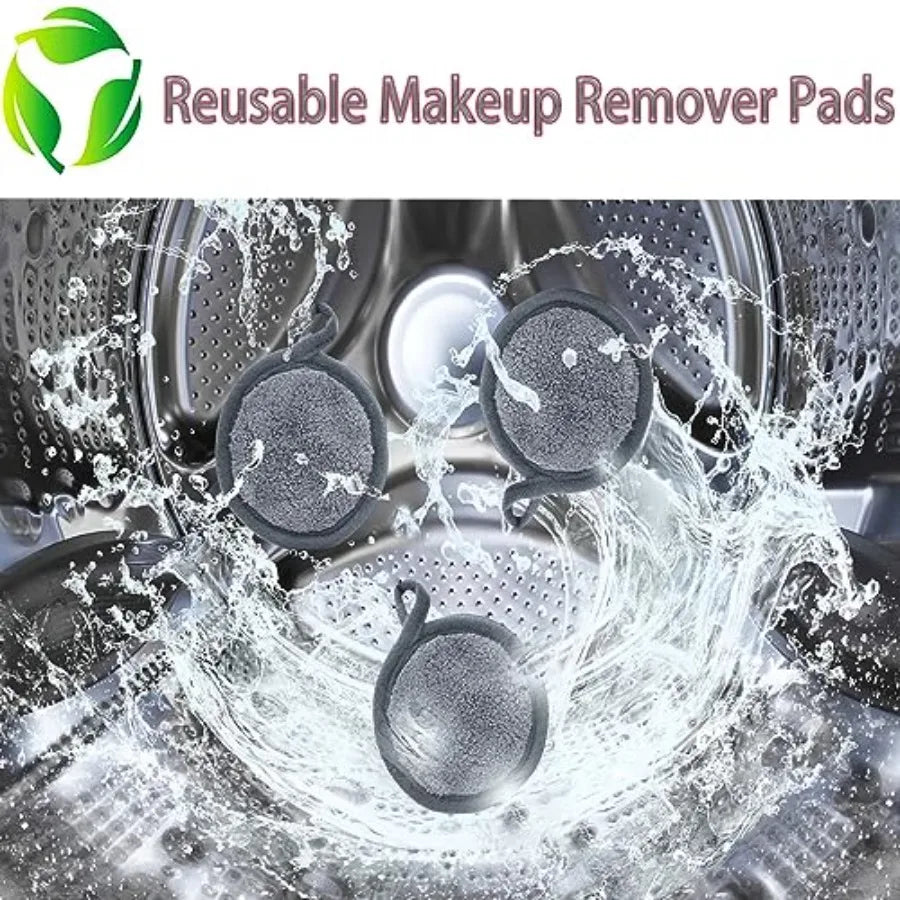 Reusable Microfiber Makeup Remover Pads for Facial Cleansing 16 Pack