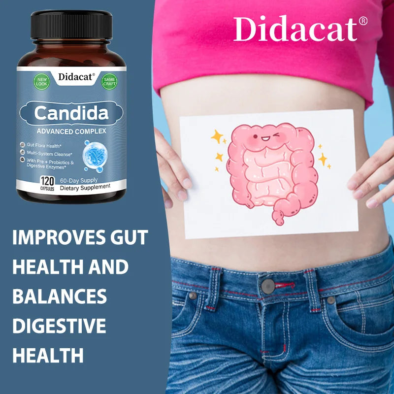 Didacat Candida Complex With Digestive Enzymes Probiotics Oregano