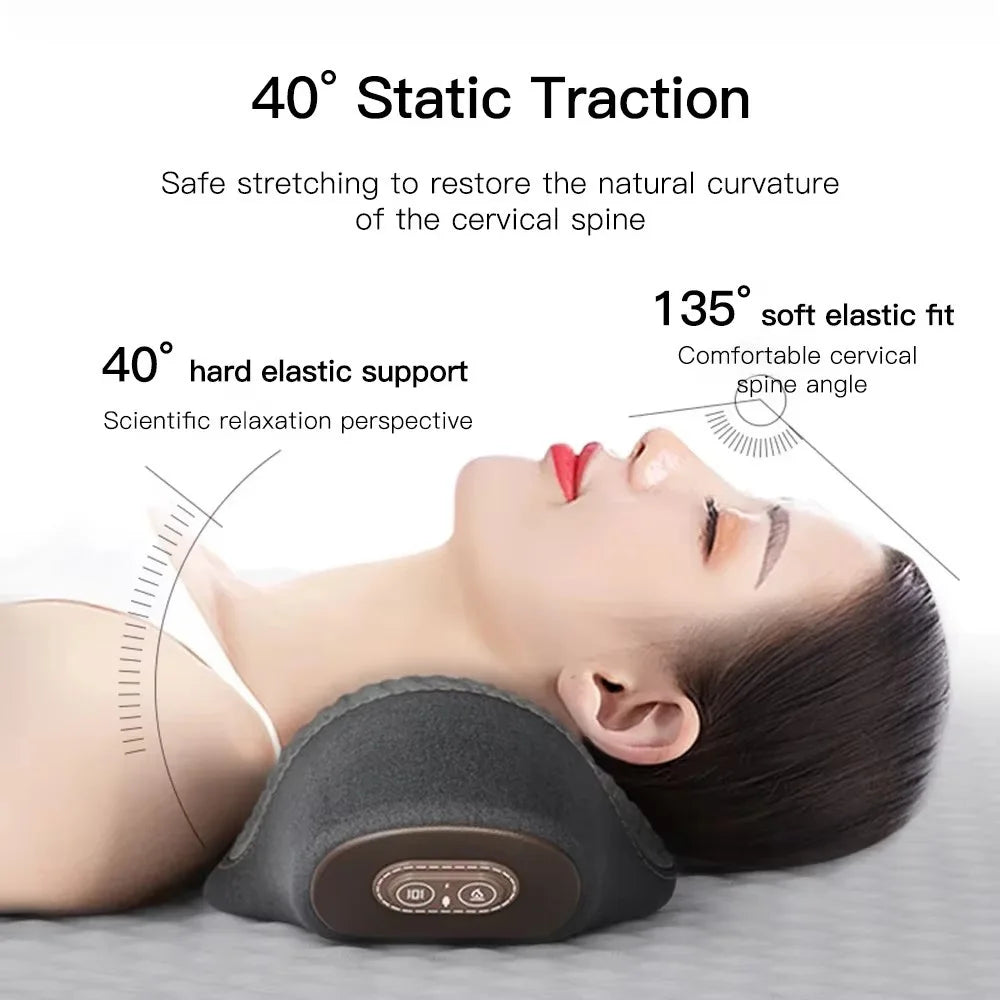 Neck Massage Pillow With Heating Vibration For Cervical Spine Care