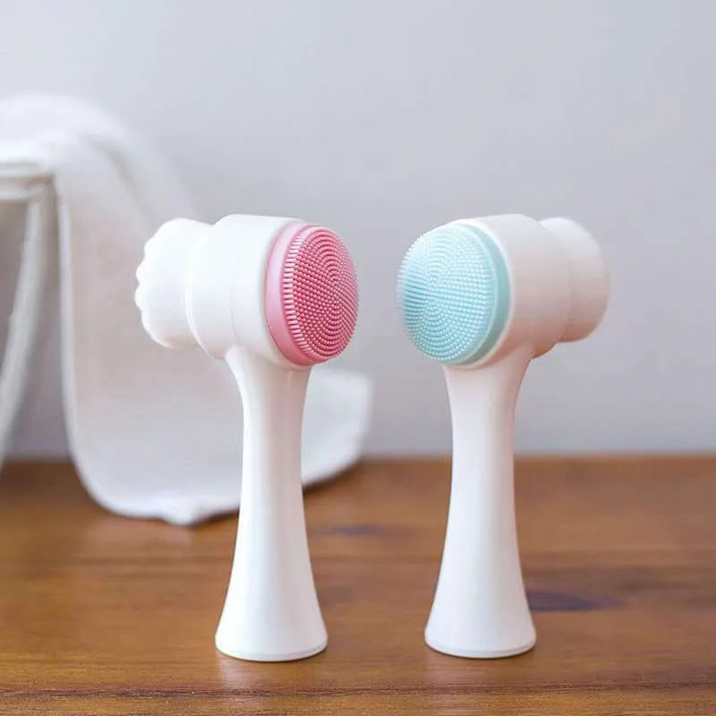 Silicone Facial Brush Double Sided Cleanser For Exfoliation And Pore Care