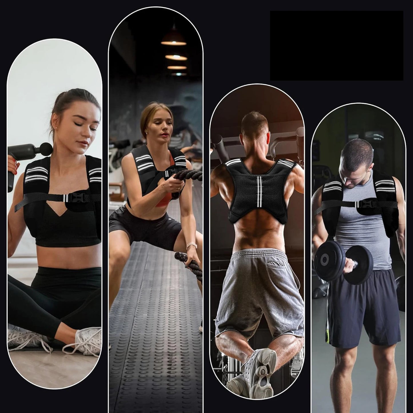 12 Pound Weight Vest With Reflective Stripe Pocket For Workout Strength Training Running Fitness And Muscle Building