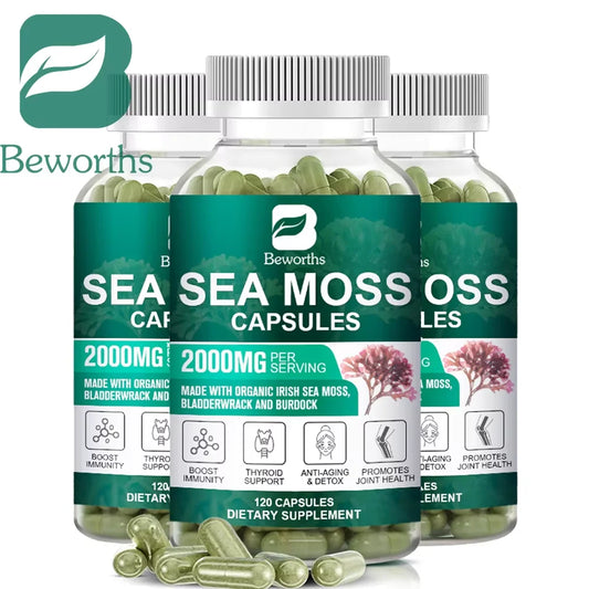 Beworths Organic Sea Moss Pill For Immune Support And Thyroid Health