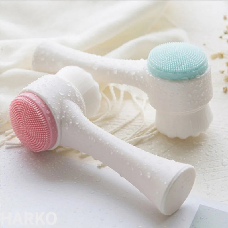 Silicone Facial Brush Double Sided Cleanser For Exfoliation And Pore Care