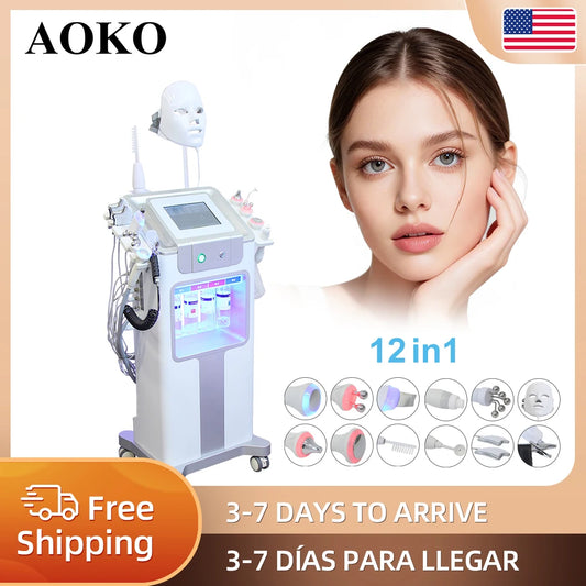 AOKO 12 In 1 Aqua Peeling Bubble Oxygen Facial Machine