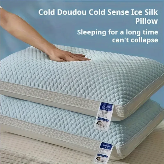 Cooling Breathable Tofu Pillow With 3D Massage Neck Support