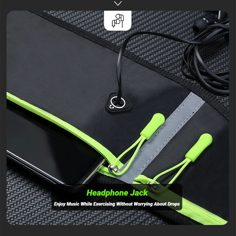 Outdoor Running Waist Bag With Three Waterproof Pockets For Phone