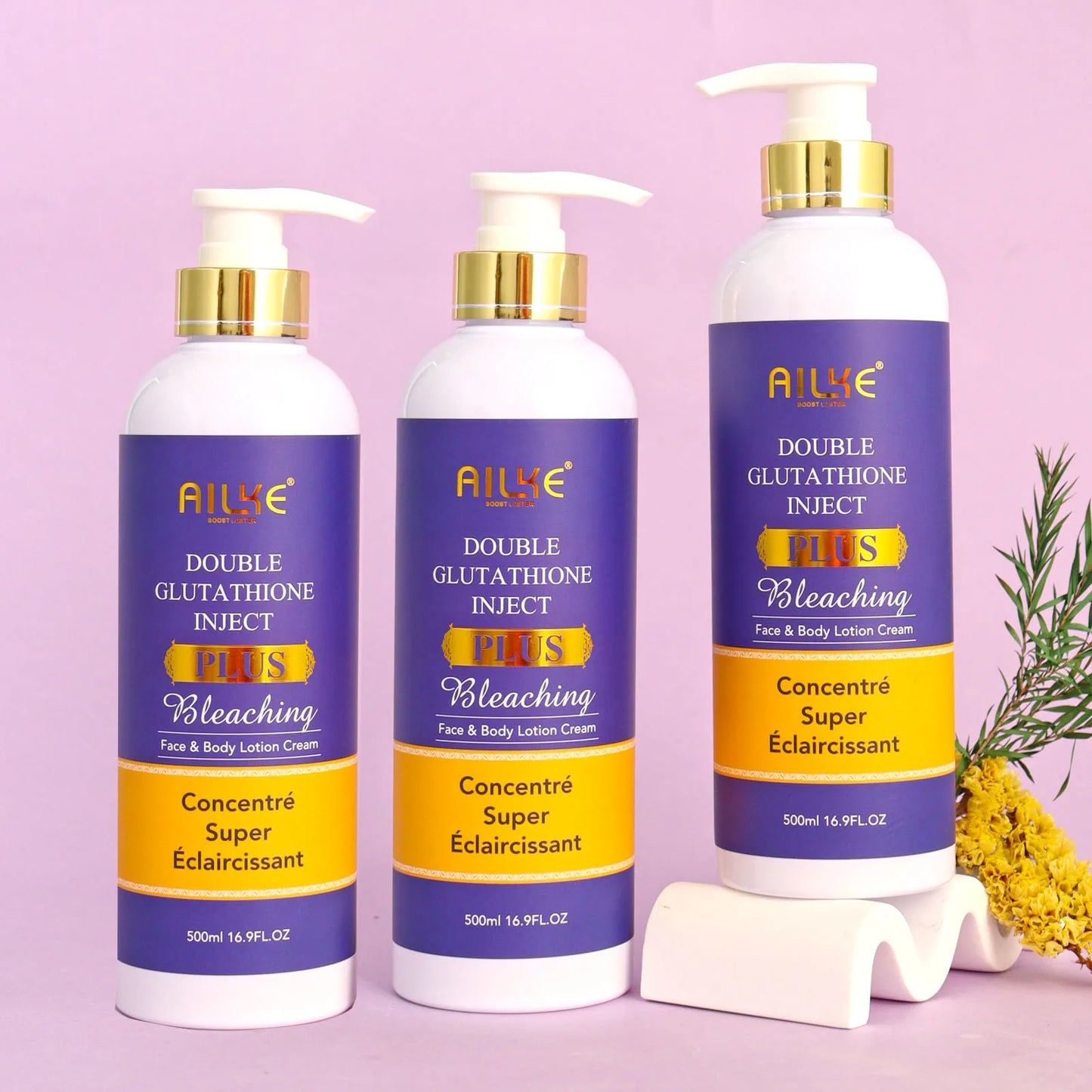 AILKE Glutathione Plus Whitening Skin Care Set for Even Tone