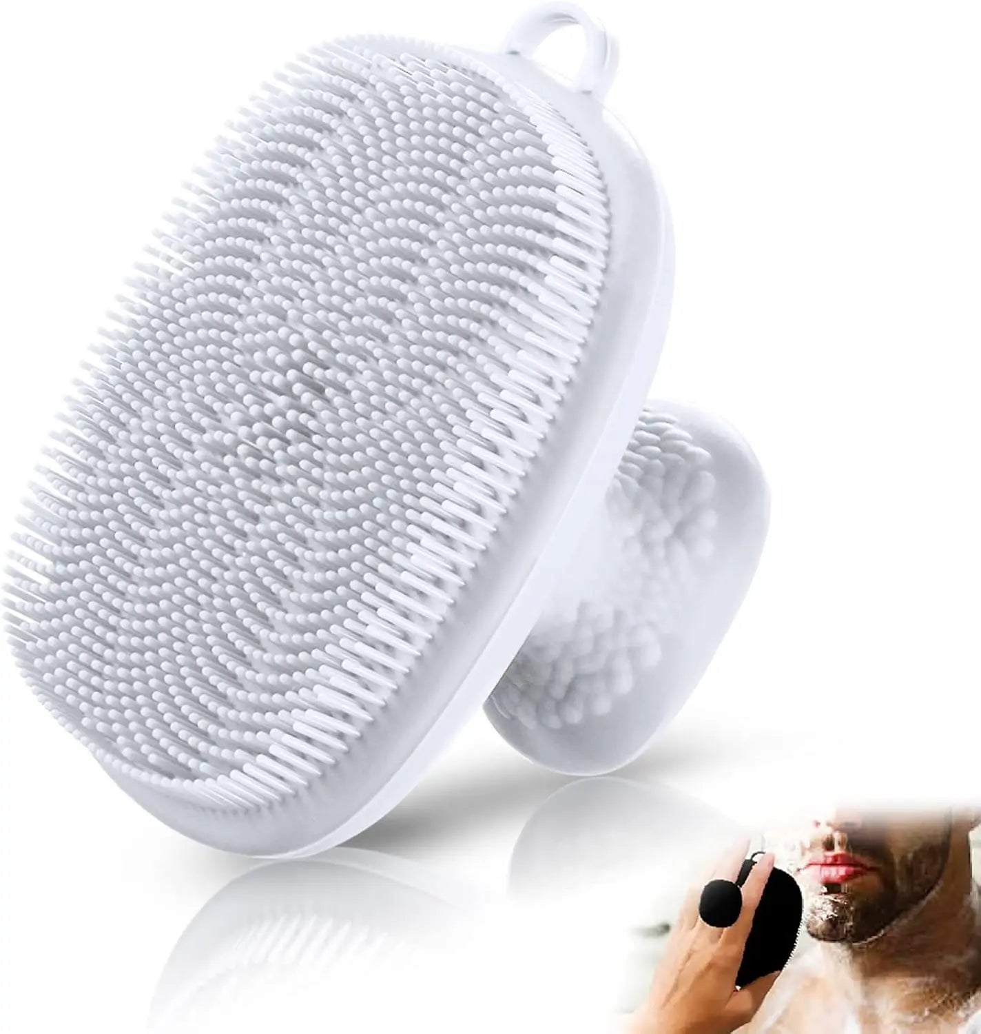 Silicone Face Scrubber for Men Facial Cleansing Brush