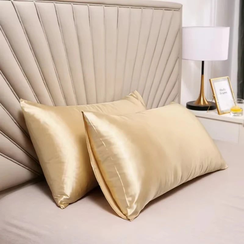 NONECN Polyester Cotton Pillowcase Silk Look For Hair And Skin