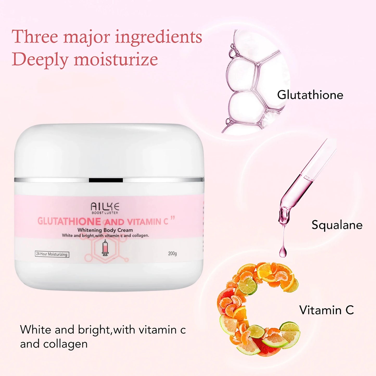 AILKE Whitening Skin Care Cream Brightening Lotion Glutathione Shea Butter