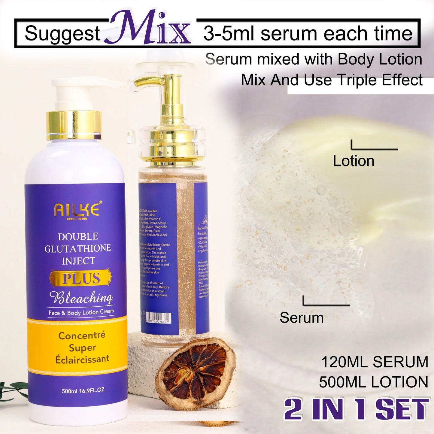AILKE Body Milk Whitening and Clearing Dark Spots Moisturizing Cream
