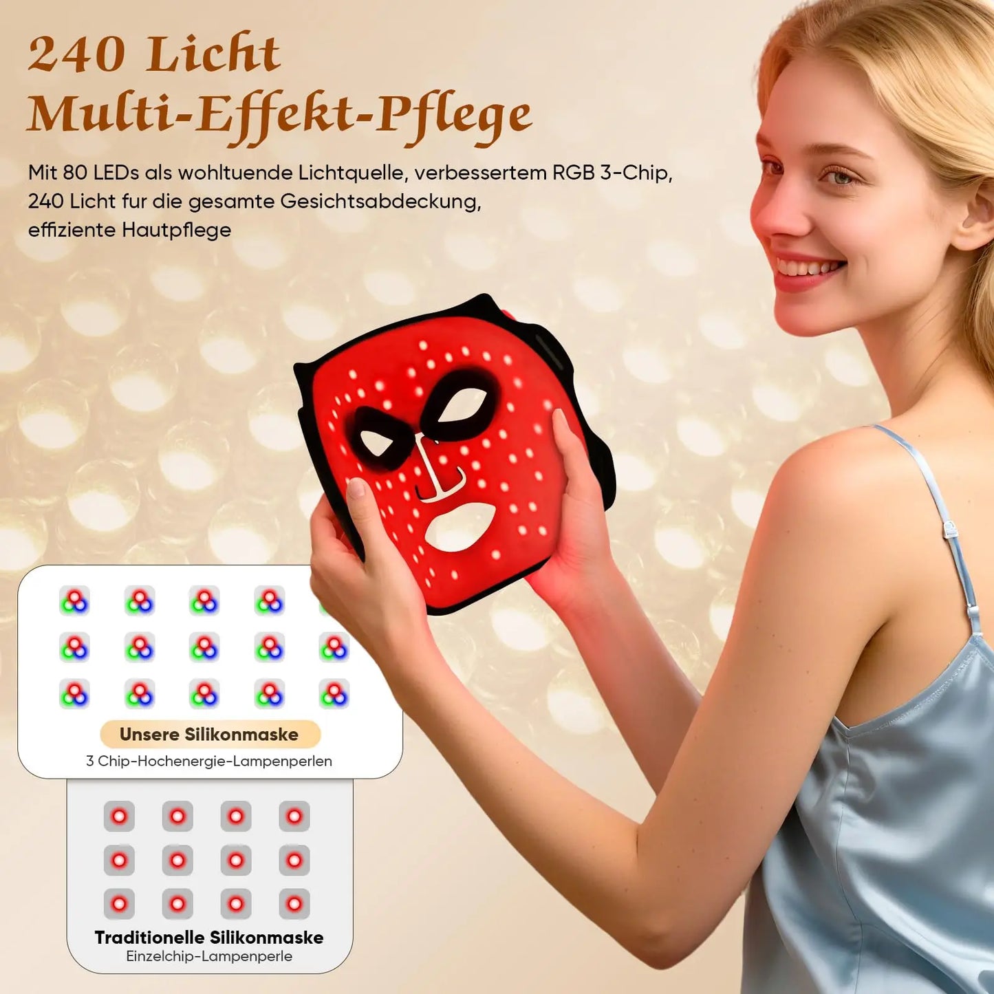 UBilli LED Facial Mask Photon Therapy For Anti Aging And Acne