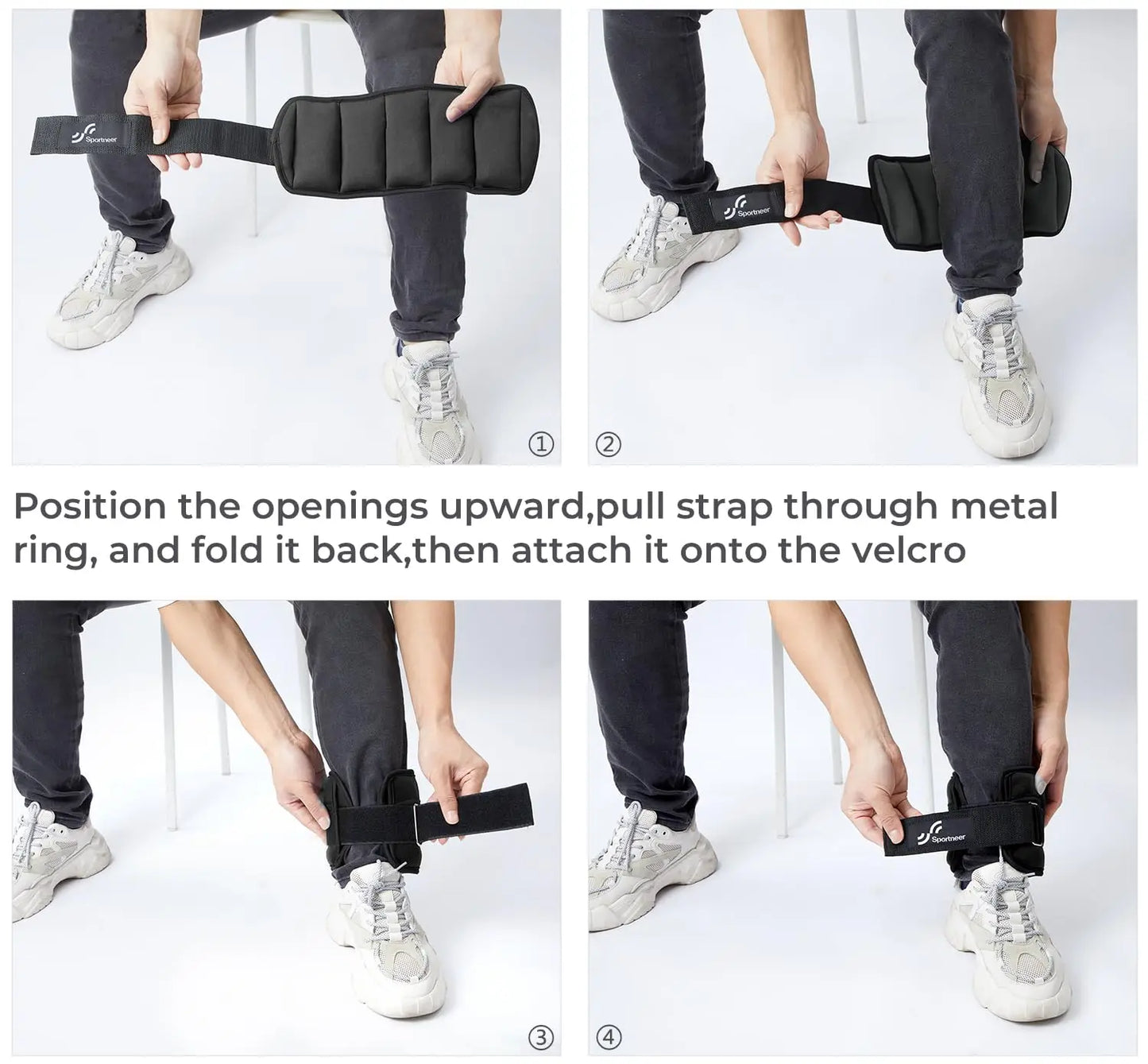 Sportneer Adjustable Ankle Weights For Gym Workouts