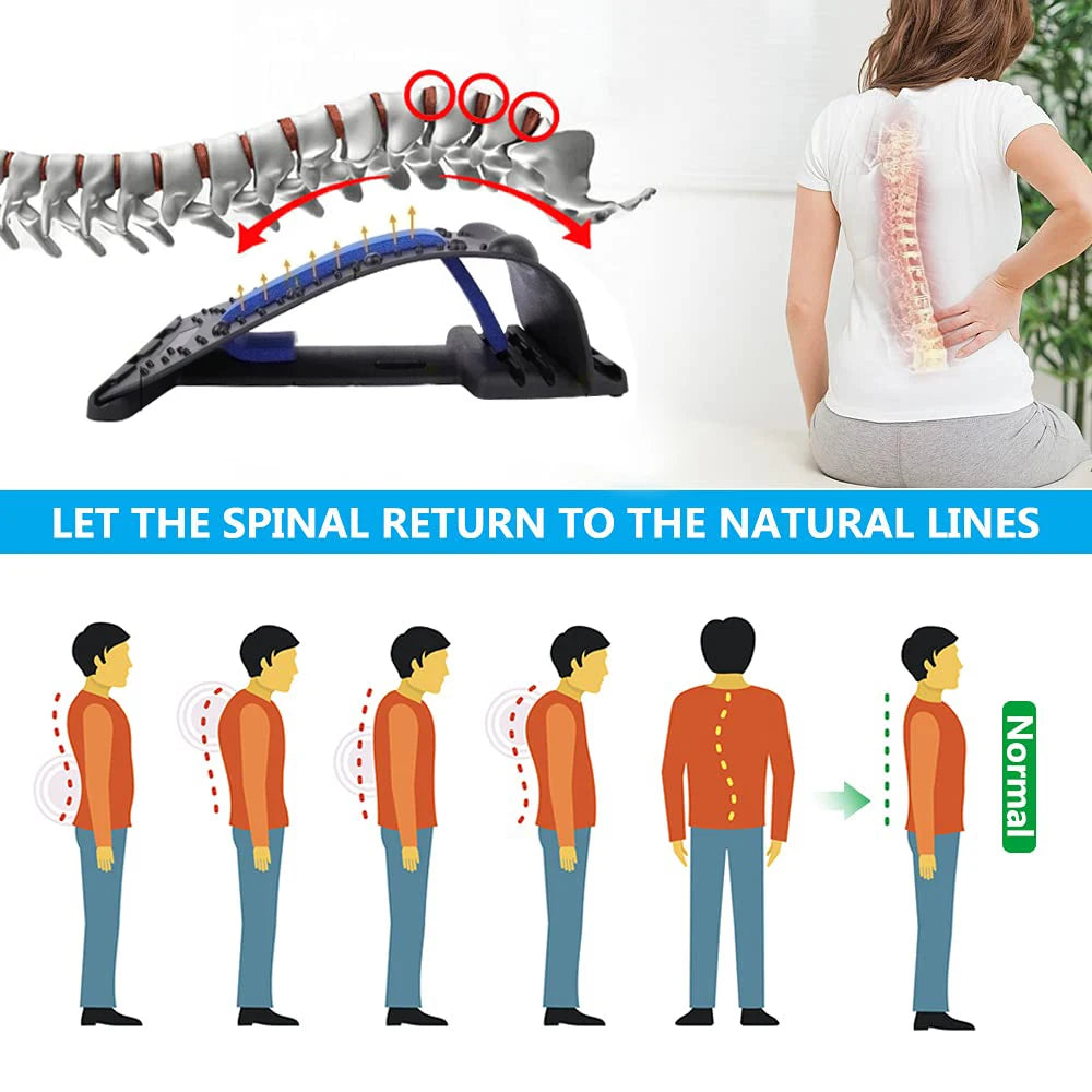 Magnetic Therapy Back Stretcher Massager For Lumbar Spine Support
