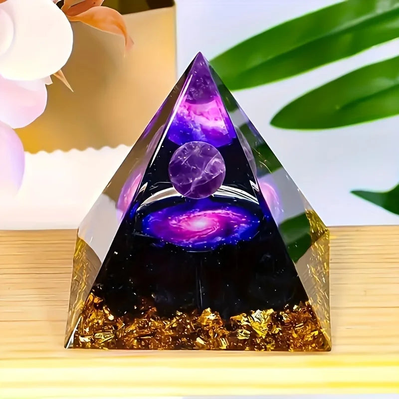 Amethyst Crystal Pyramid Home Decor