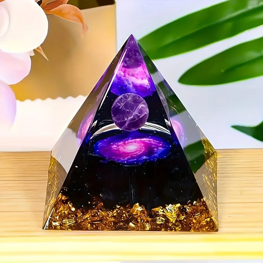 Amethyst Crystal Pyramid Home Decor