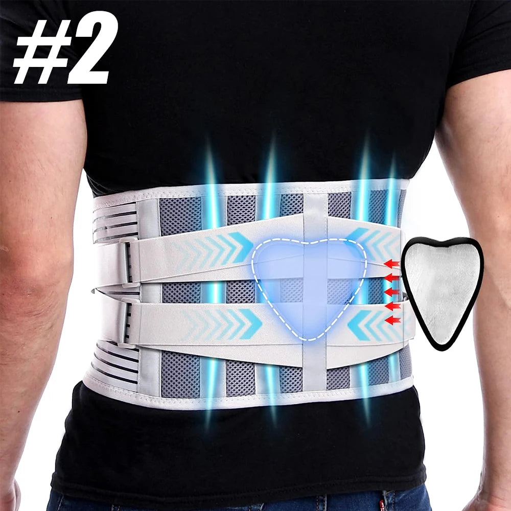 Lower Back Brace With 6 Stays Orthopedic Support Belt