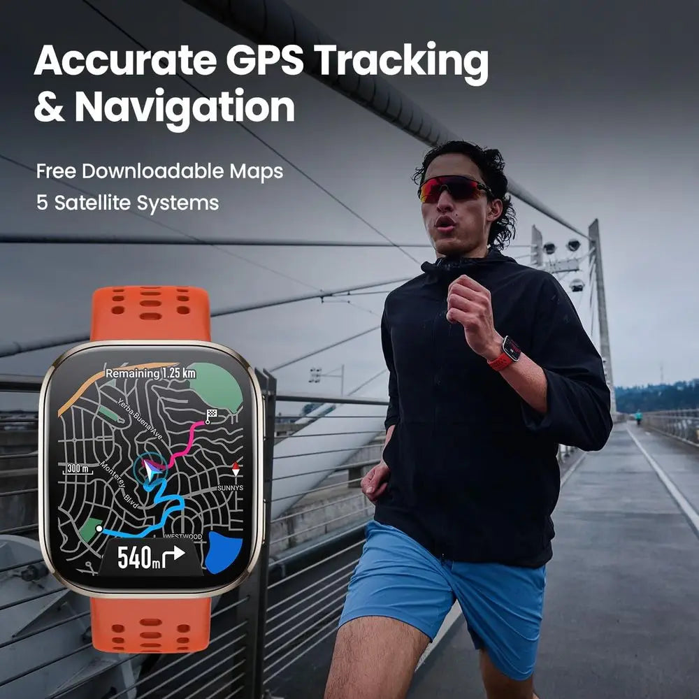 Amazfit Bip 6 Smartwatch 46mm With 14 Day Battery AMOLED Display GPS Maps AI Assistant Notifications