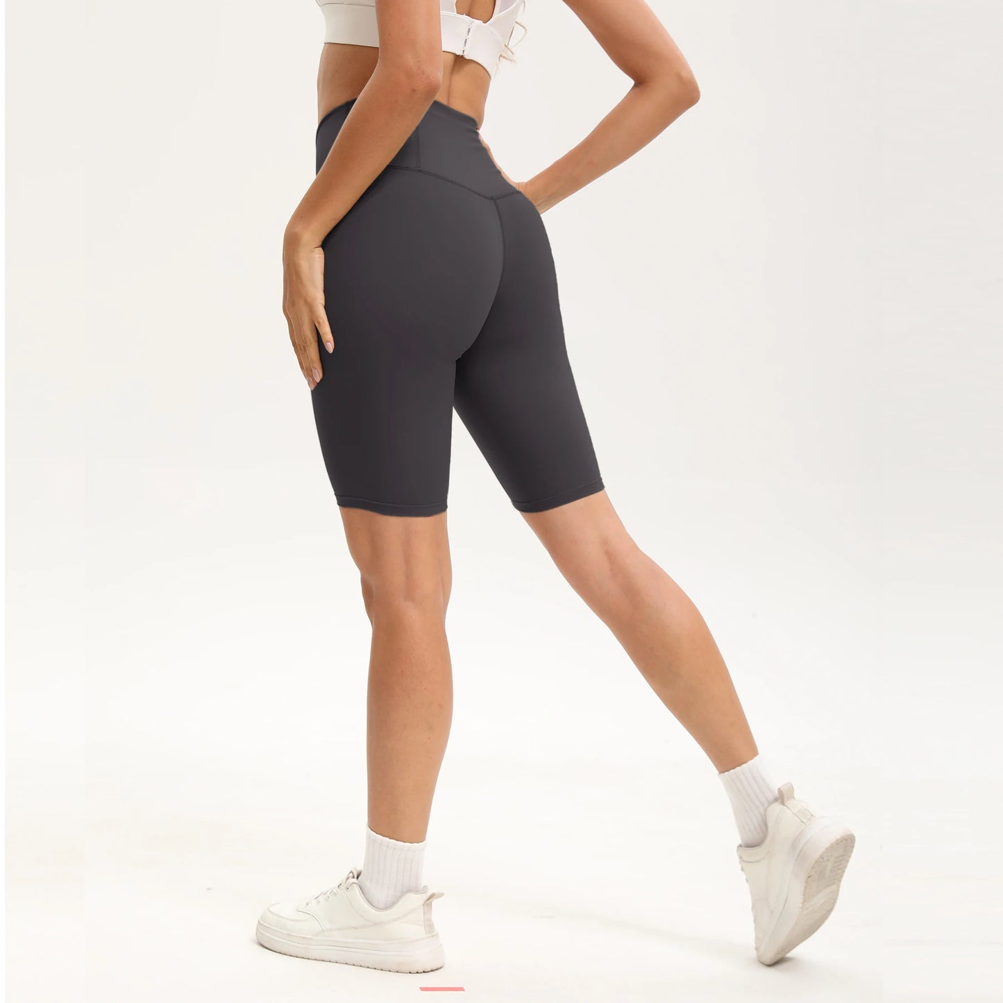 Women High Waist Bike Shorts With Pockets For Workout Yoga