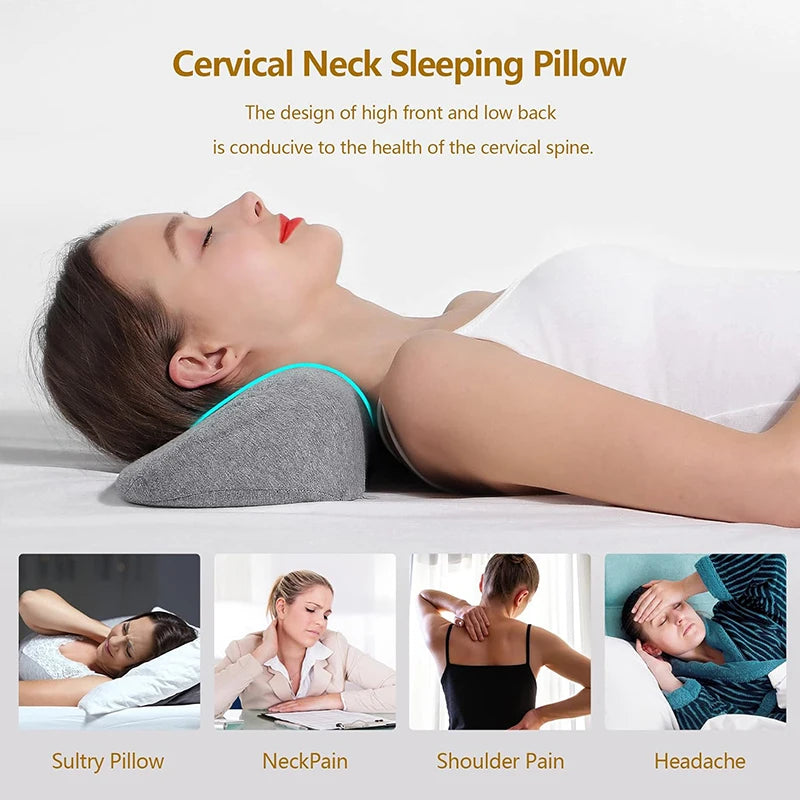 Cervical Memory Foam Contour Pillow For Side Sleepers And Orthopedic Support