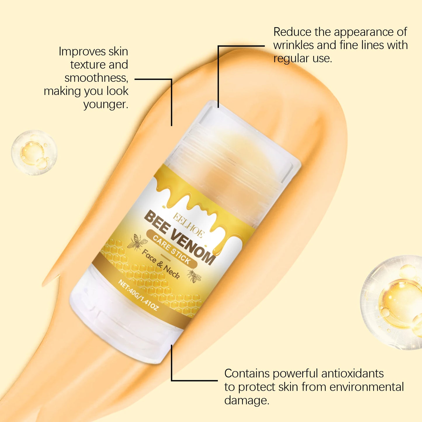 Eelhoe Bee Venom Cream Stick Firming Skin Care Moisturizing Neck