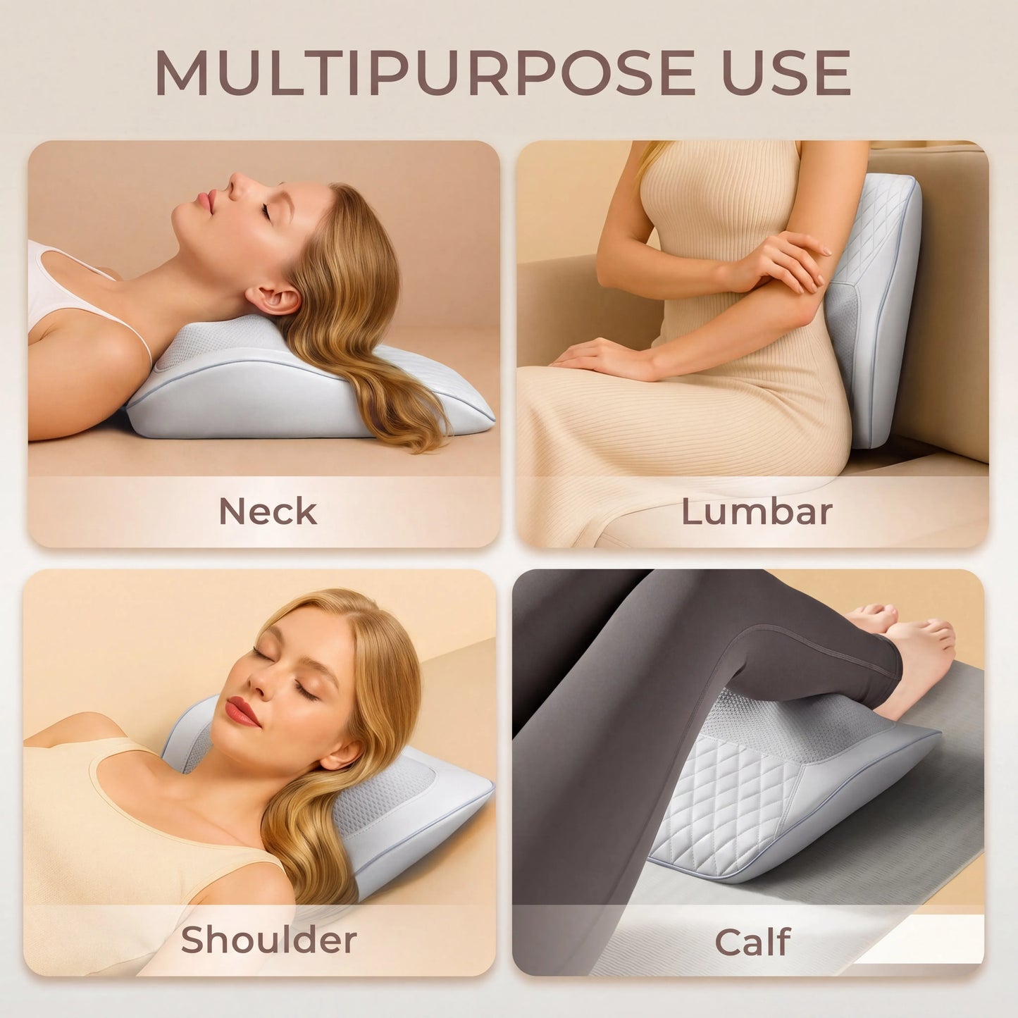 HIMOU Back Massager Neck And Heat 3D Kneading Pillow