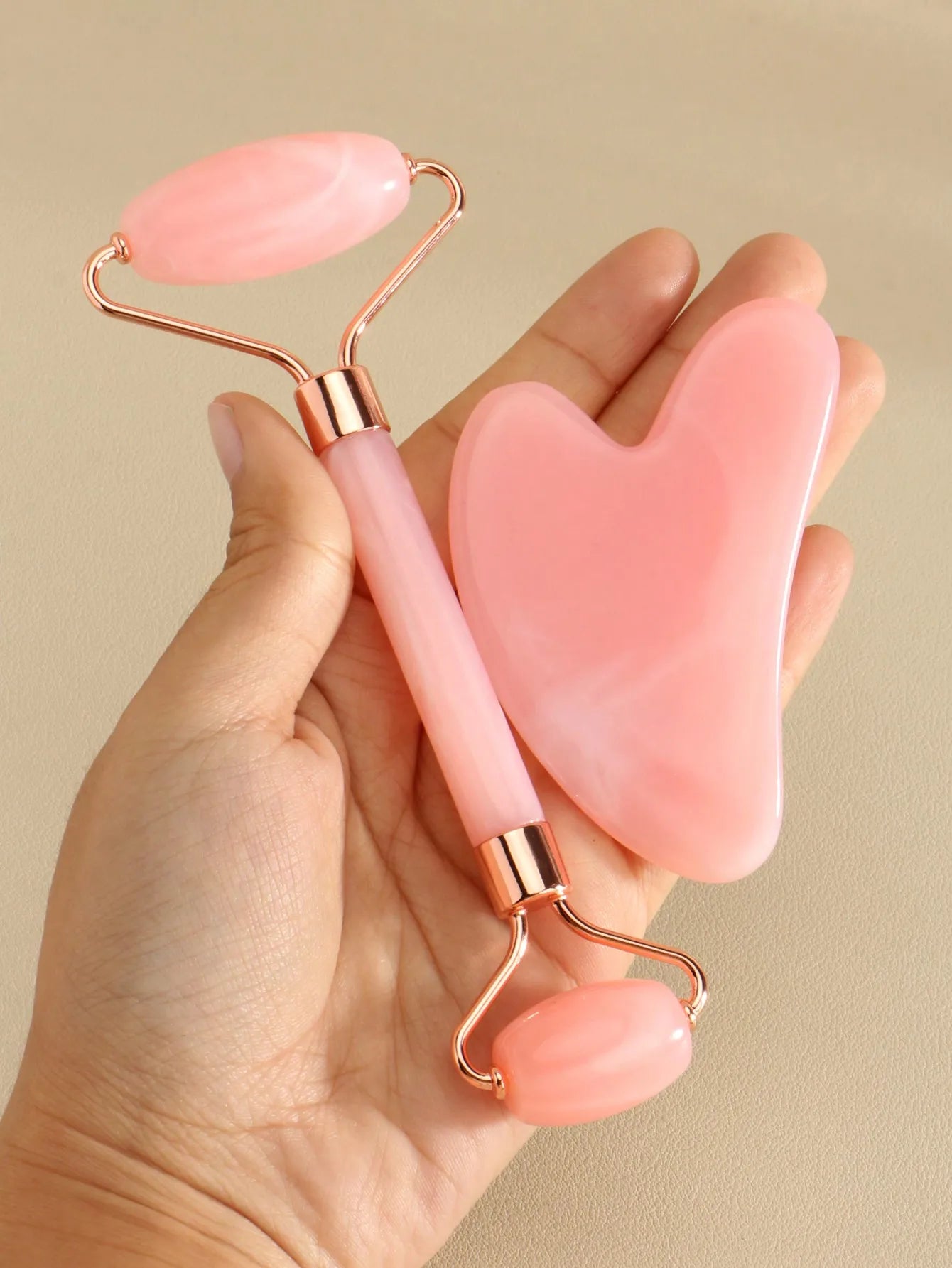 Facial Massage Scraping Tool Kit With Face Roller Massage Stick Ice Gel Pack