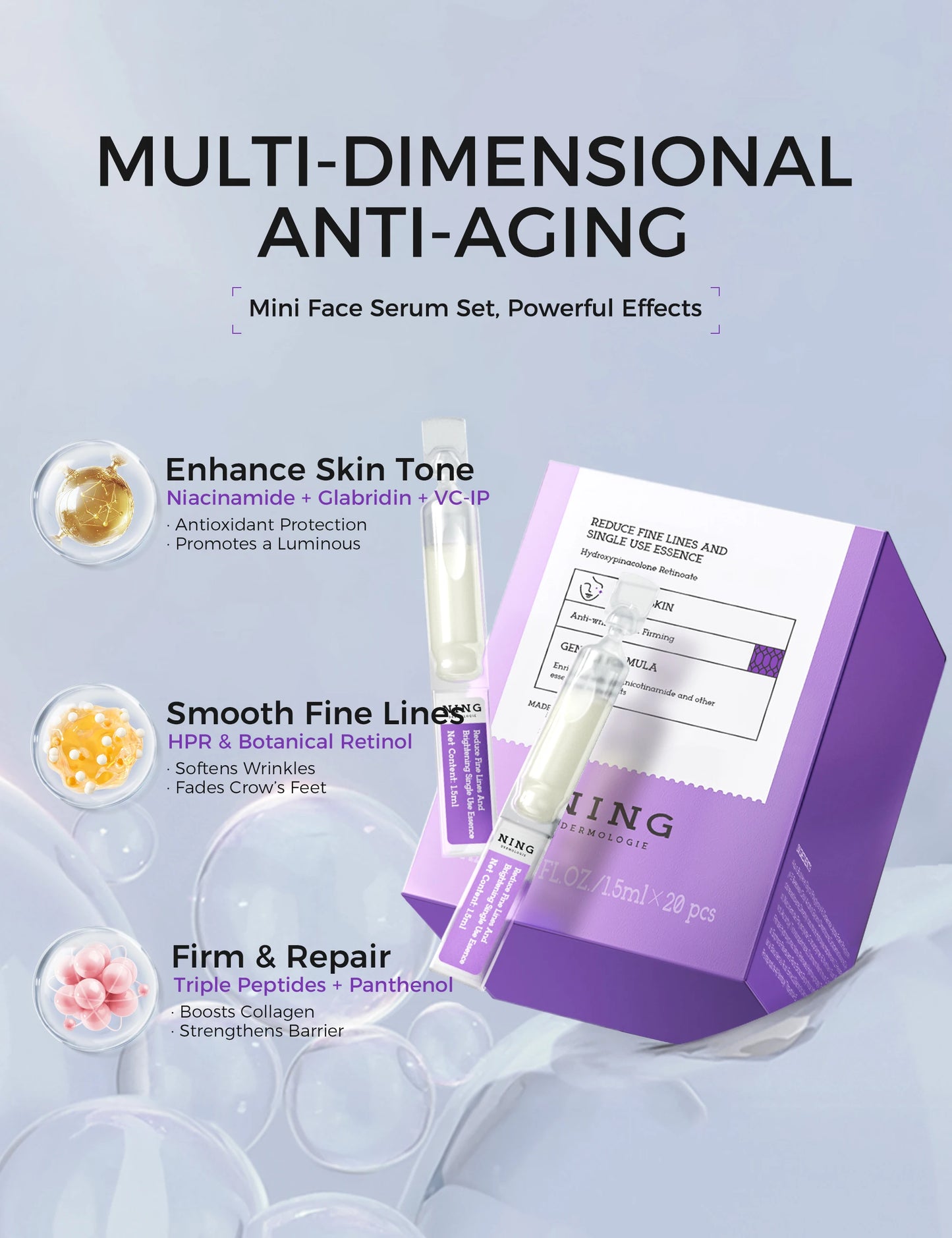 NING DERMOLOGIE Retinol Face Serum for Firmness and Hydration