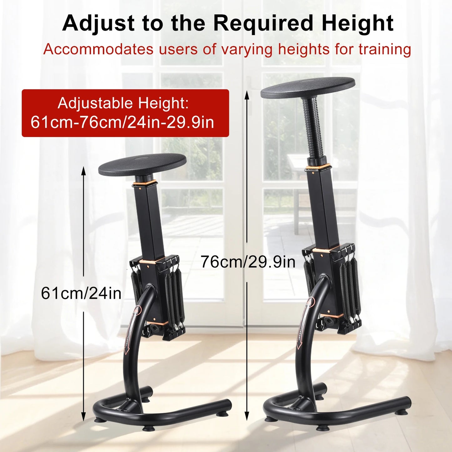 Height Adjustable Glute Trainer Squat Machine for Home Gym