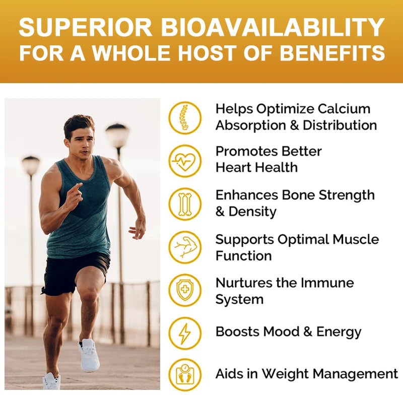 Beworths 4in1 Vitamin D3 Calcium Capsules For Bone Strength Immunity