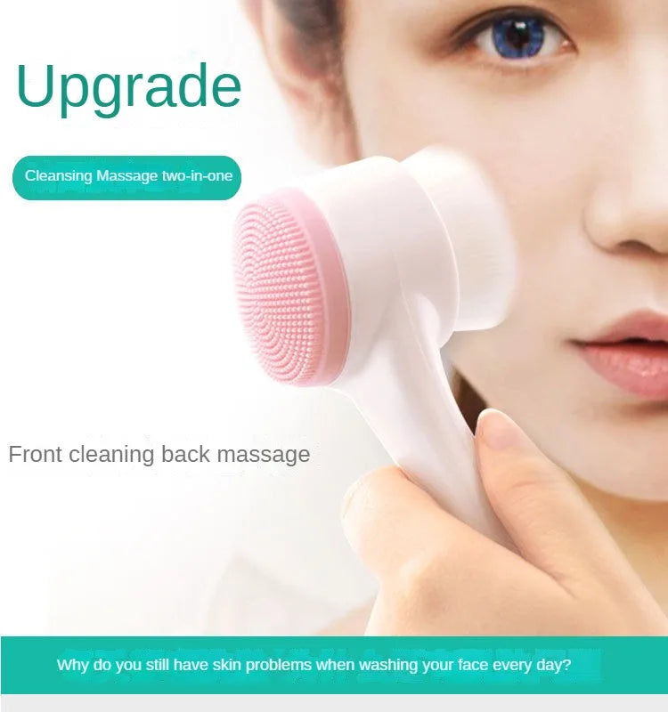 Silicone Facial Brush Double Sided Cleanser For Exfoliation And Pore Care