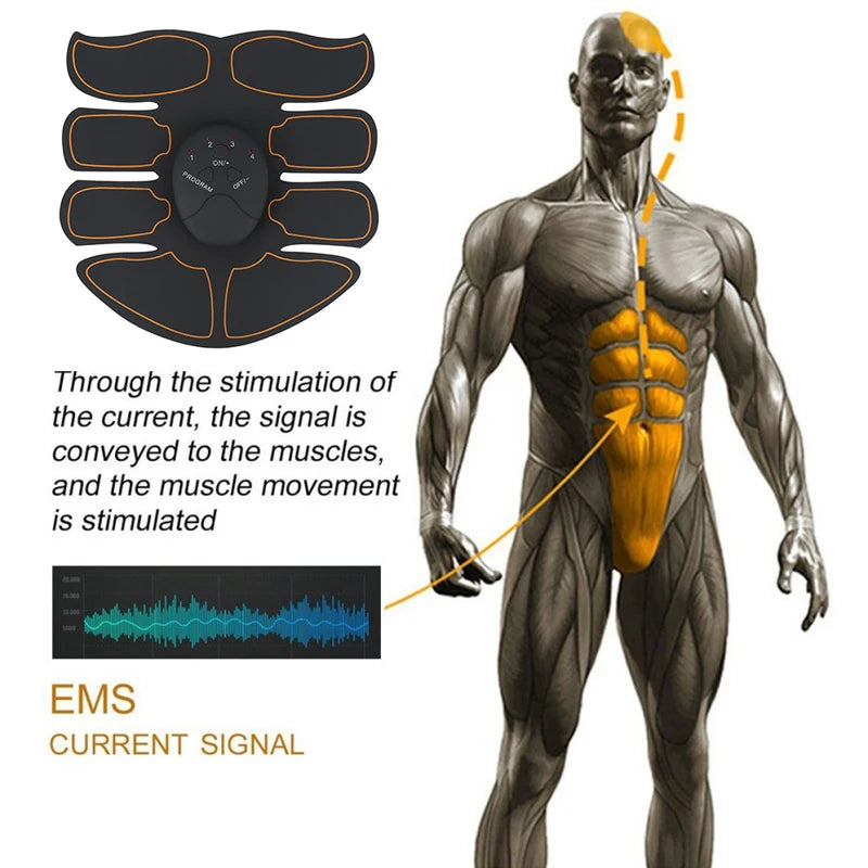 EIENACOCO Wireless Electric Muscle Stimulator EMS Abdominal Hip Trainer Massager