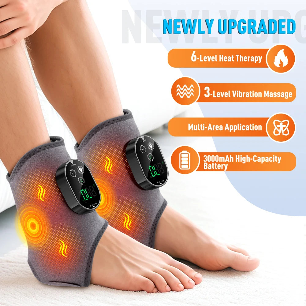 PastSky Electric Ankle Protector Massager With Heating And Vibration