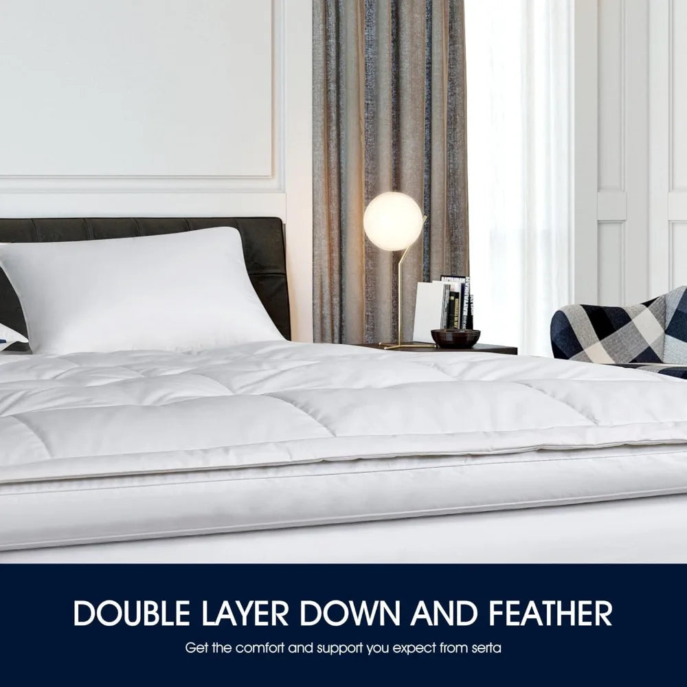 Ultra Soft Feather And Down Pillow Top Mattress Topper