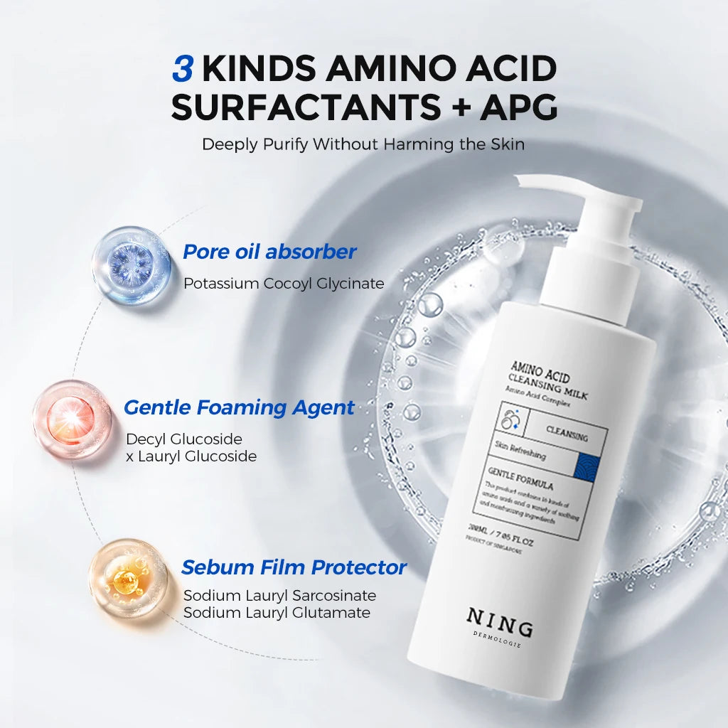 NING DERMOLOGIE Amino Acid Cleansing Milk Oil Control Moisturizing Cleanser