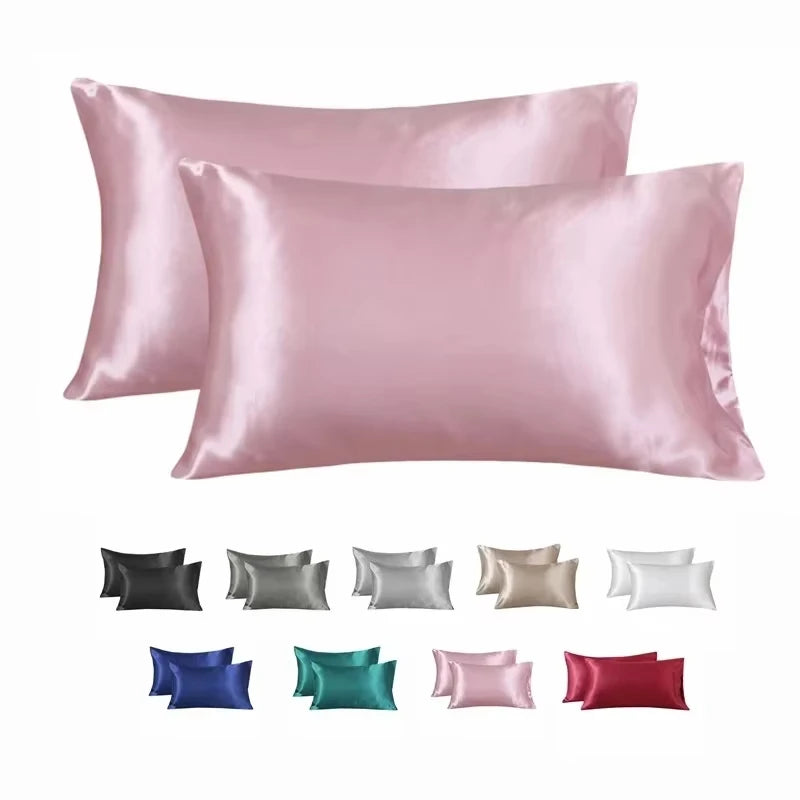 NONECN Polyester Cotton Pillowcase Silk Look For Hair And Skin