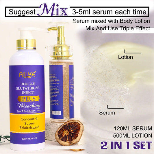 AILKE Glutathione Plus Whitening Skin Care Set for Even Tone