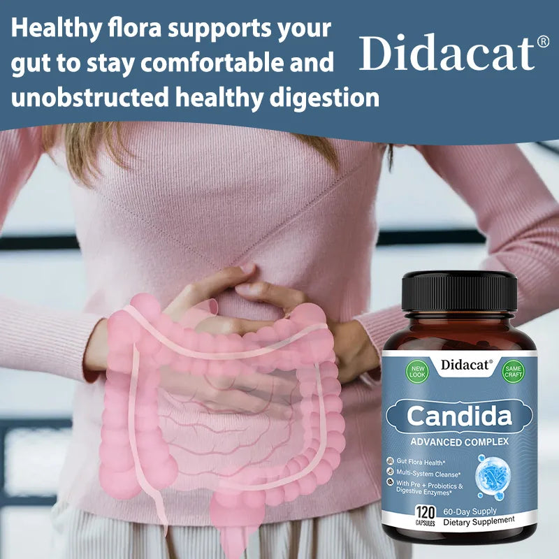 Didacat Candida Complex With Digestive Enzymes Probiotics Oregano