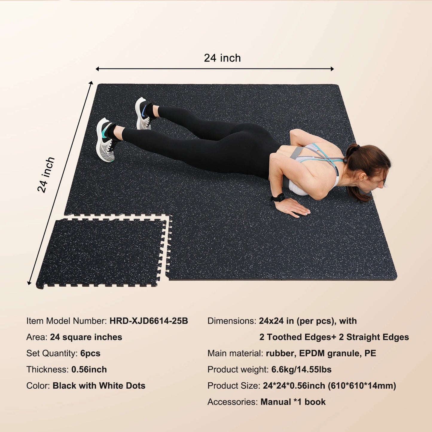 SucceBuy Interlocking Floor Mats With EVA Foam For Home Gym