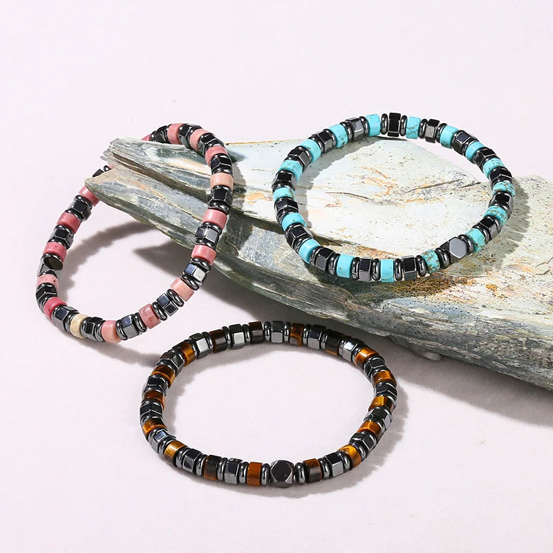 Change Better Hematite Bead Bracelet Unisex Reiki Jewelry