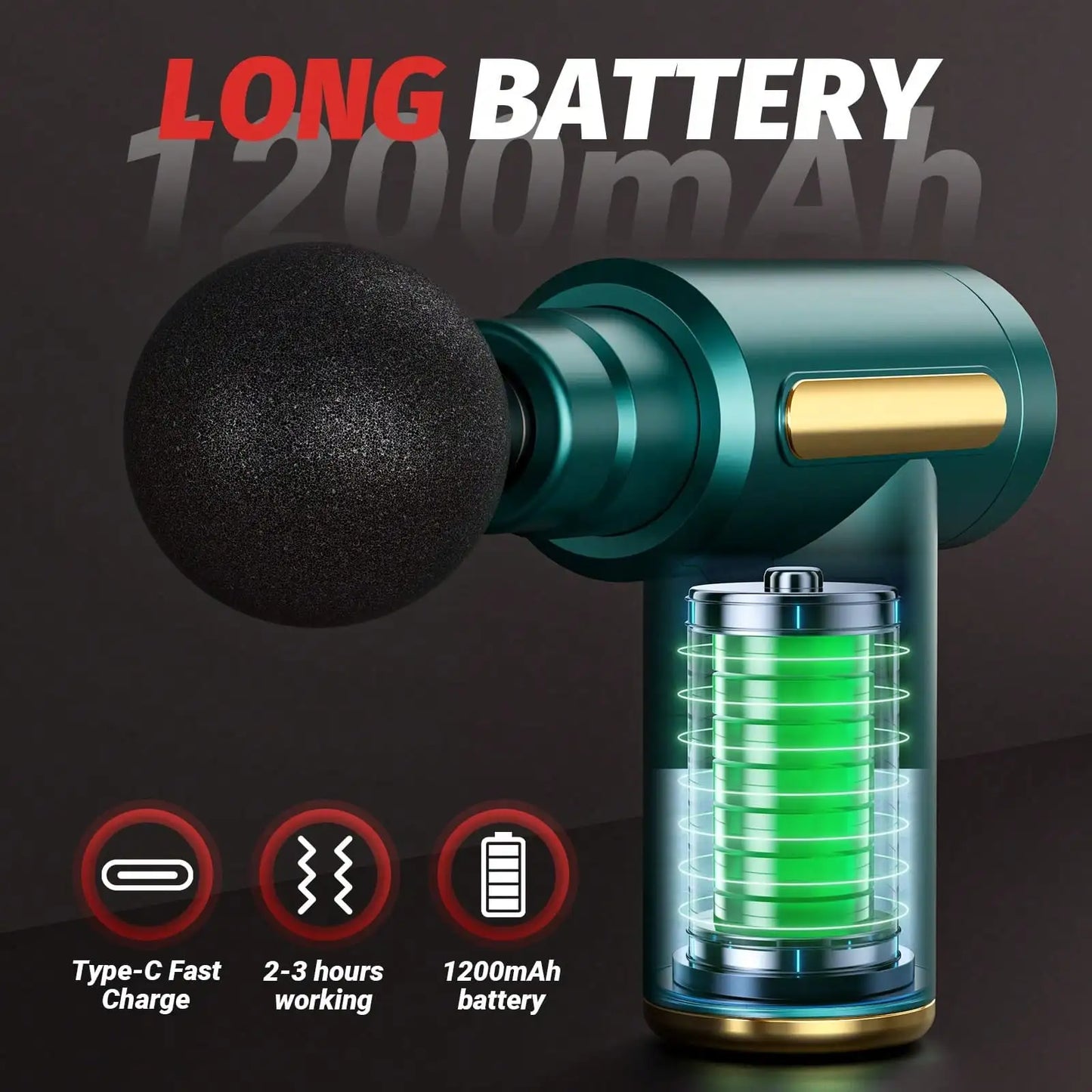 Portable Mini Percussion Massage Gun For Deep Tissue Muscle Relief