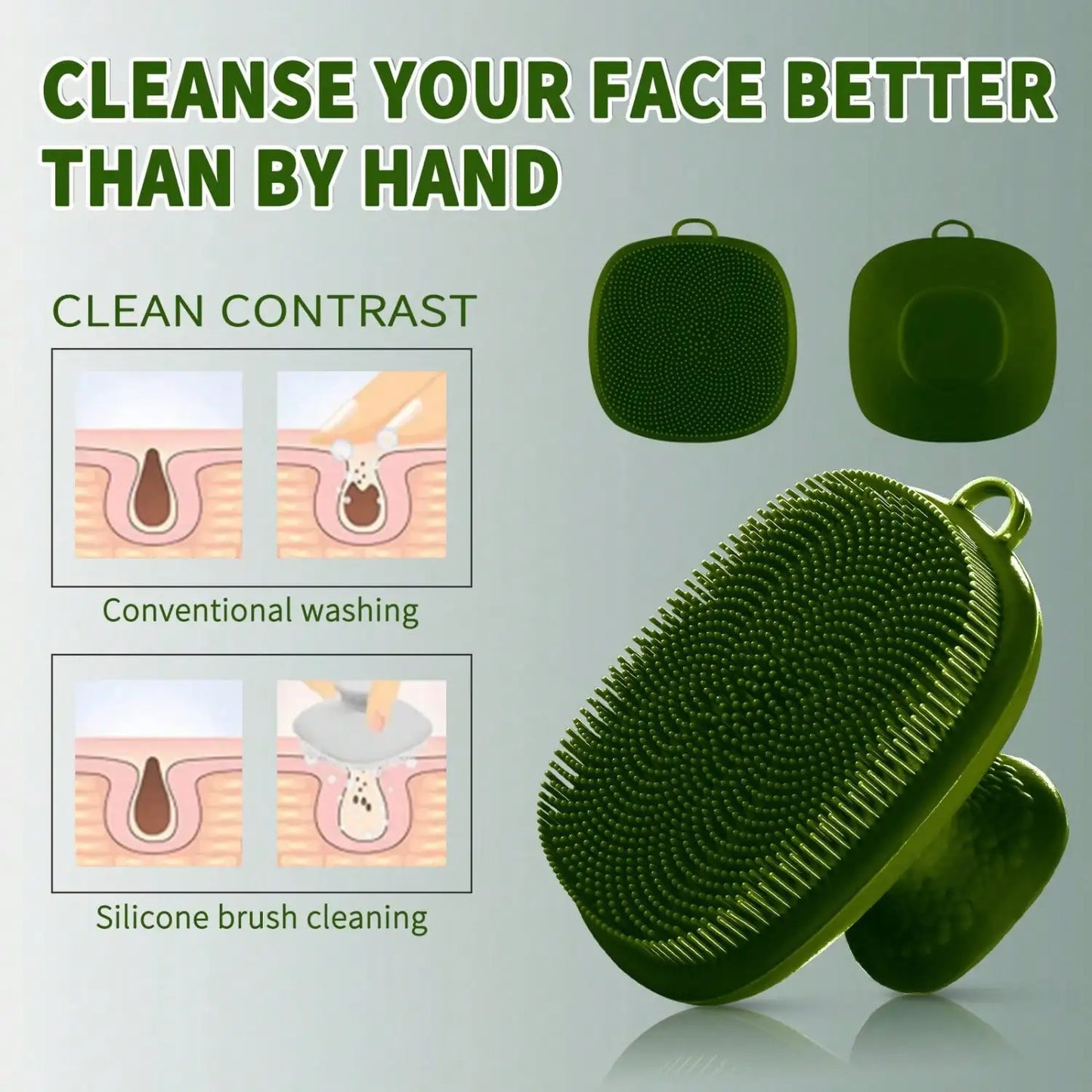 Silicone Face Scrubber Facial Cleansing Brush Waterproof For Men